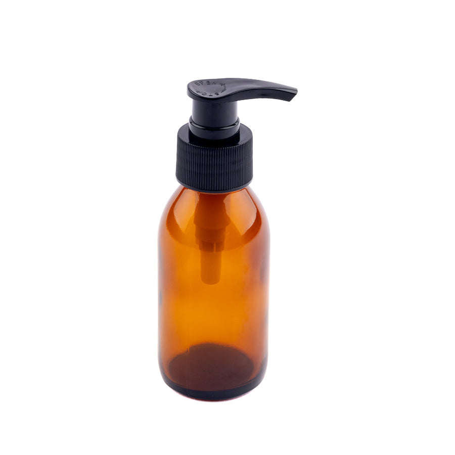 100ml Amber Glass Spray & Pump Bottle with Assorted Tops - Pump - essentoils.co.za