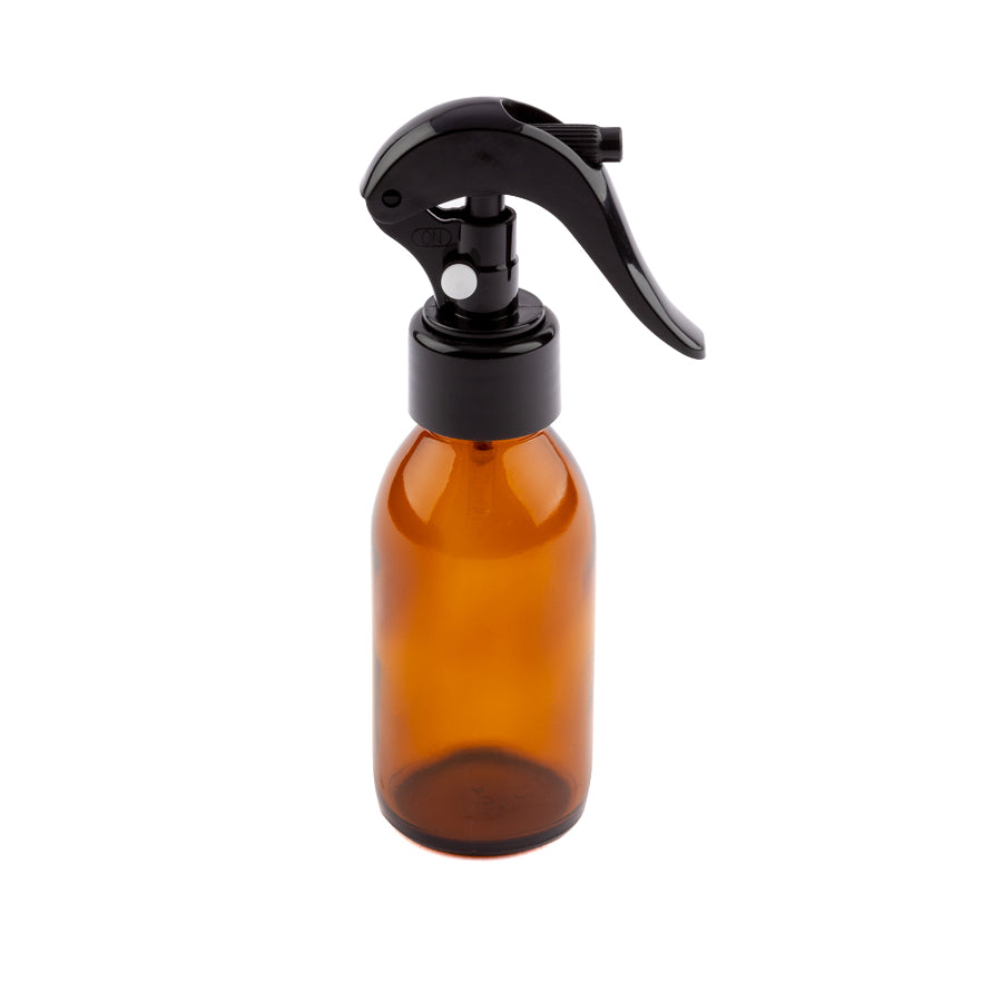 100ml Amber Glass Spray & Pump Bottle with Assorted Tops - Trigger - essentoils.co.za