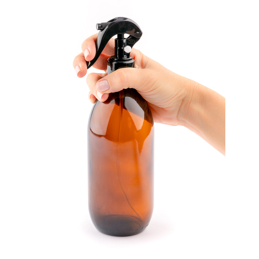 500ml Amber Glass Bottle with Assorted Tops - Trigger - essentoils.co.za