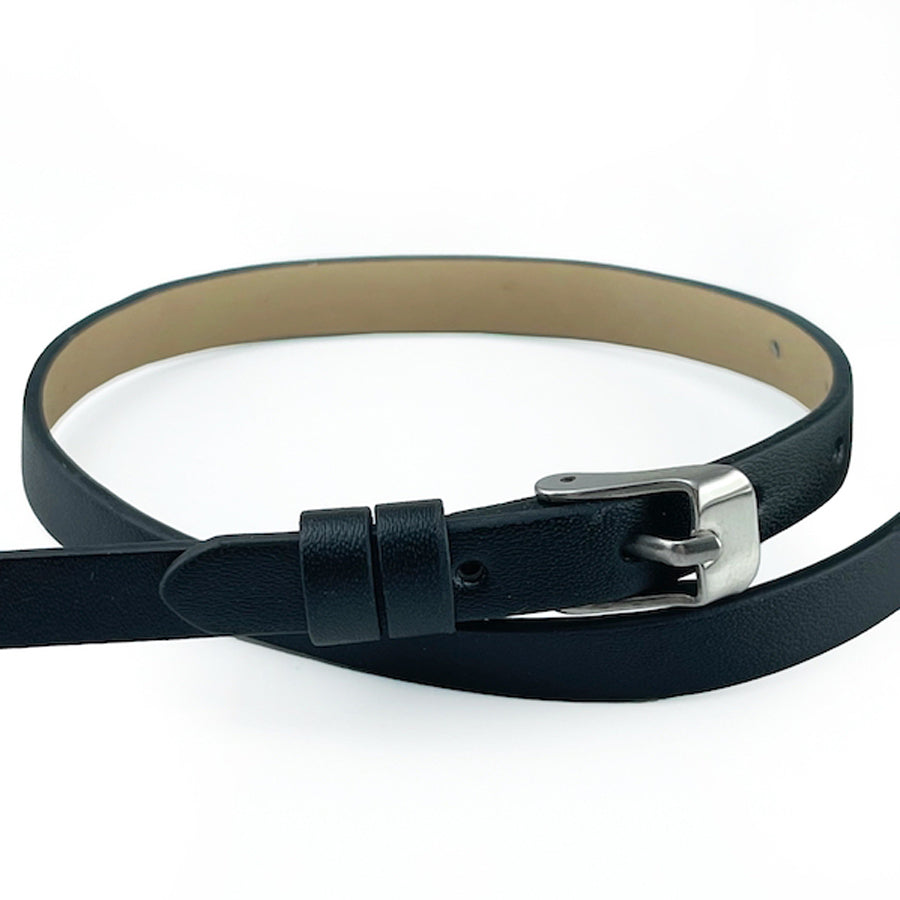 Extra Leather Strap for Aromatherapy Wrap Bracelet (Strap only) - Black - essentoils.co.za