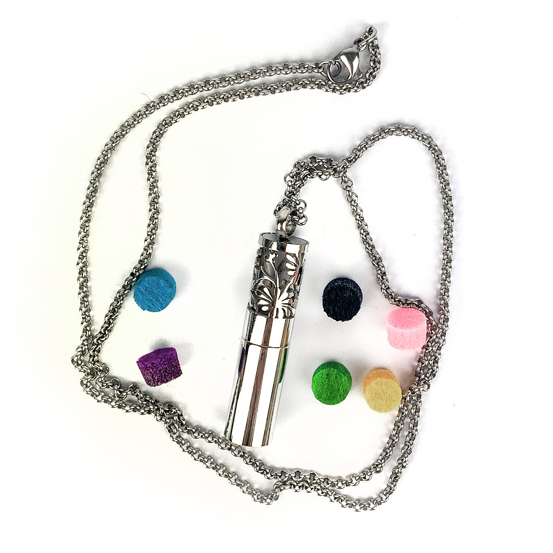 Stainless Steel Tube Diffuser Pendant Necklace - essentoils.co.za