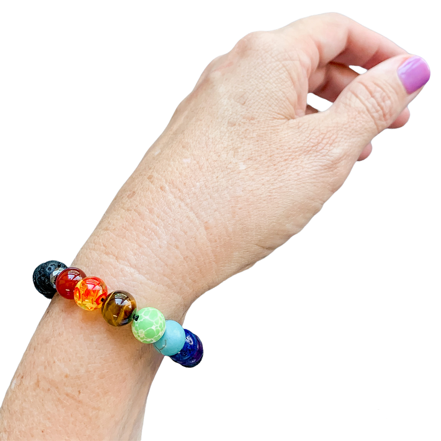 Chakra & Lava Beads Bracelet - essentoils.co.za